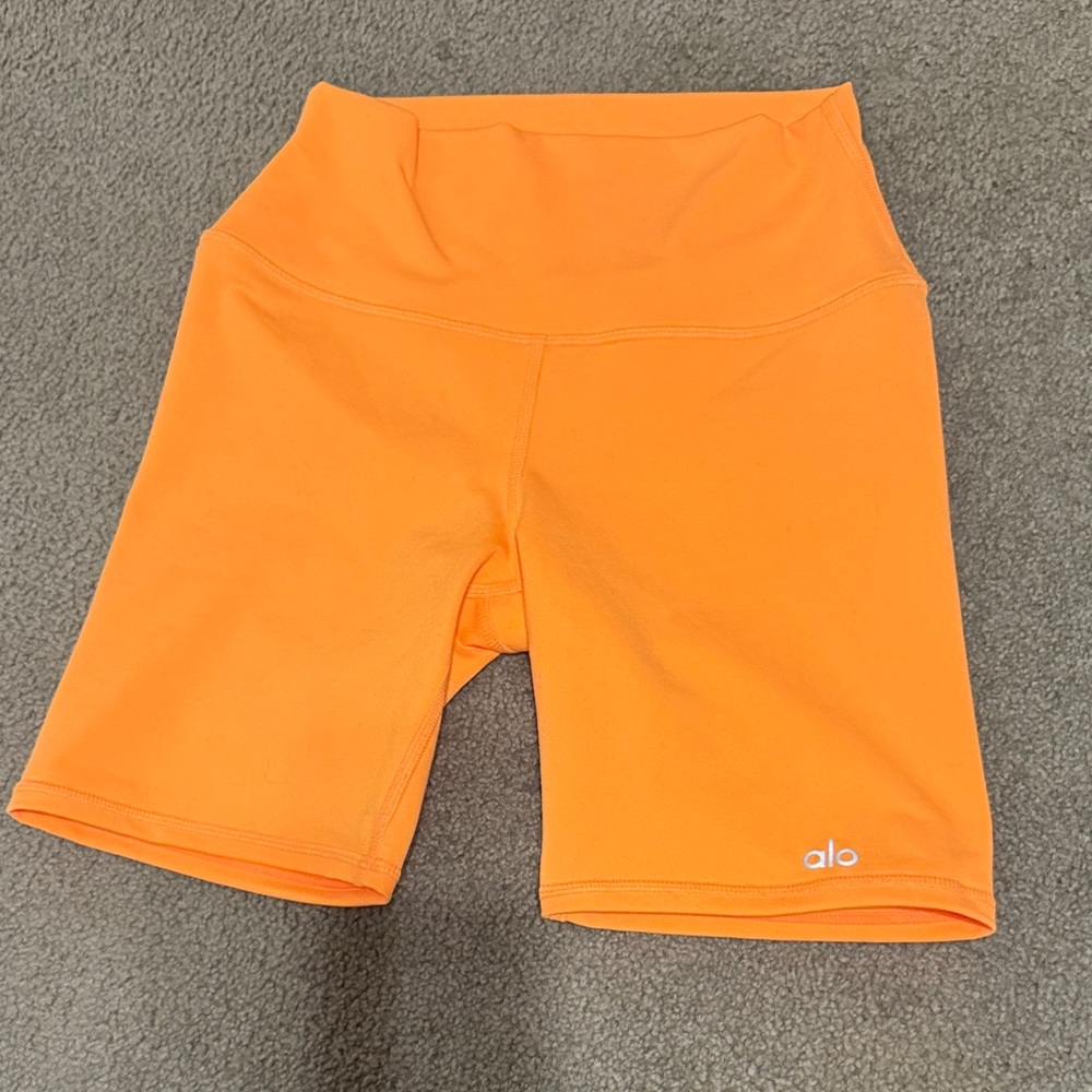 ALO Yoga Women's Bright Orange Bike Shorts